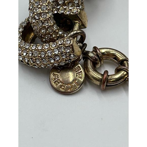 J. Crew Gold tone Chainlink Bracelet with PAVE Crystals - Picture 4 of 12
